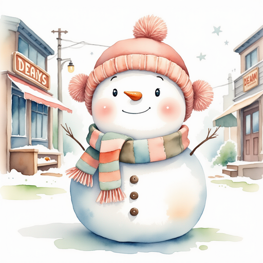 Frostyline Fable stands near a bright sign with arrows pointing in different directions. In the background, small shops and a station wagon line the dirt road