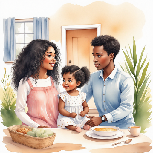 Ava - and her female mother and male father are all getting ready to leave their house.