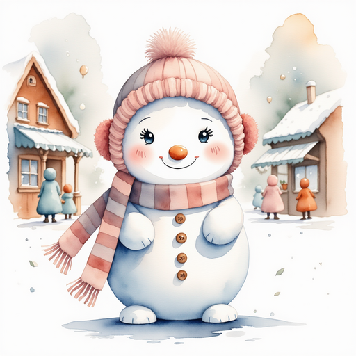 Frostyline Fable leans forward, hands clasped, intently hearing the merchant’s story. In the background, townspeople gather by a general store