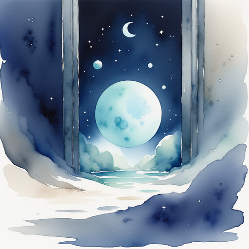 Show the mysterious orb glowing on the ground, with no character in sight. In the background is the shadowy side wall of a tall silver building.
