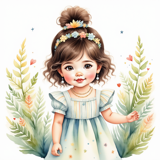 Princess Zoombella pointing to the corner of a colorful map In the background, tall ferns and winding vines