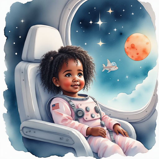 Ava inside the spaceship, listening to the mission.