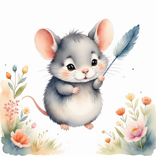 Show Milo, clutching the magical feather and flying over shimmering flowers and mysterious creatures below. Expansive hidden valleys and meadows