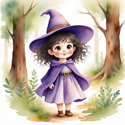 Willow Charms stands near tall, twisting tree roots, a thoughtful expression on her face. In the background, faint forest paths wind around green moss.