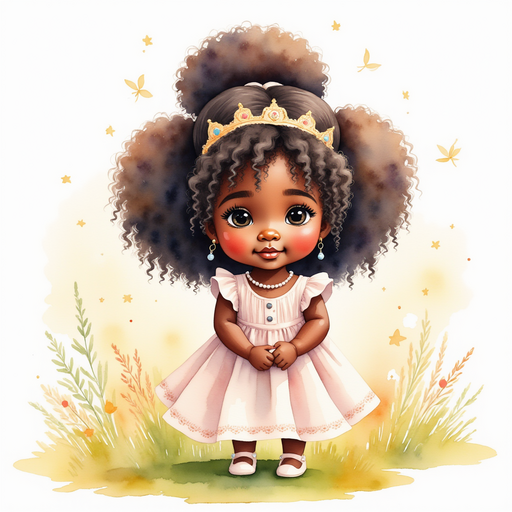 Princess Zoombella - who is black - stands with her hands on her hips, listening closely. In the background, sunlight sparkles on the meadow.