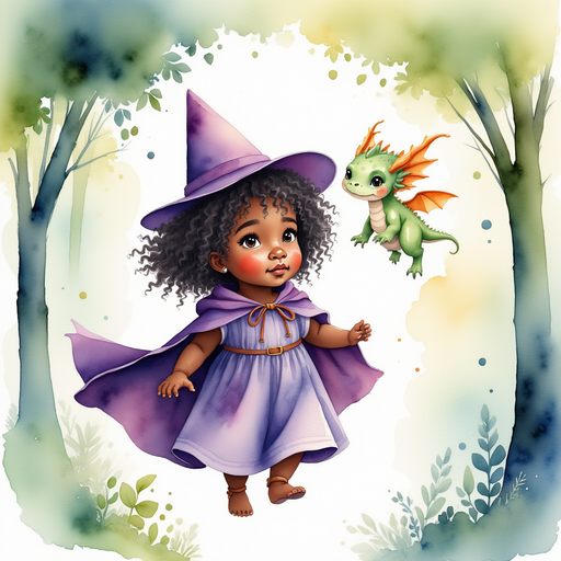 Willow Charms - who is black - and Ember Flare navigate beneath leafy canopies shaped like bookmarks, while phantom words swirl around. In the background, tall trunks reach up to the sky canopy.