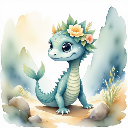Nessie Sparkles with a determined look, stepping onto a rocky path. In the background, more tall rocks