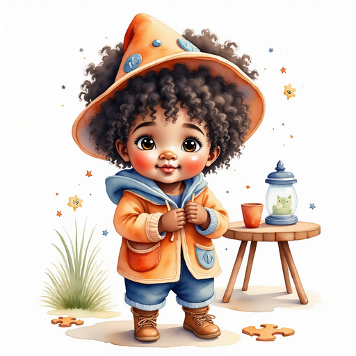 Show Zippy Zapata feeling his chest with a thoughtful look. In the background, there is a small table with puzzle pieces scattered about.