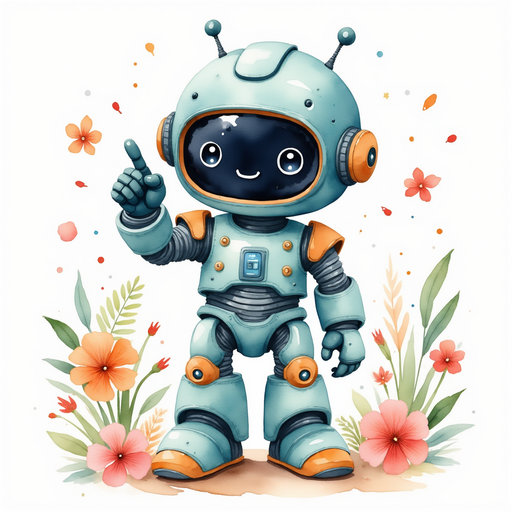 Blinky Sparx points a finger at colorful flowers. In the background, sugar petals glow.
