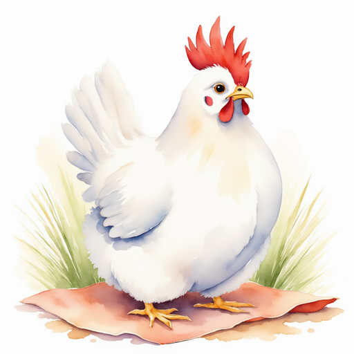 Cluckster does a funny little spin near the blanket. In the background, the tall grass sways softly.