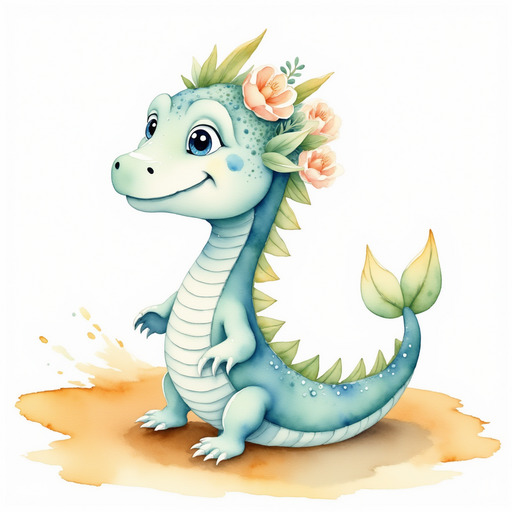 Nessie Sparkles stands upright with a bold grin. In the background, golden dunes.