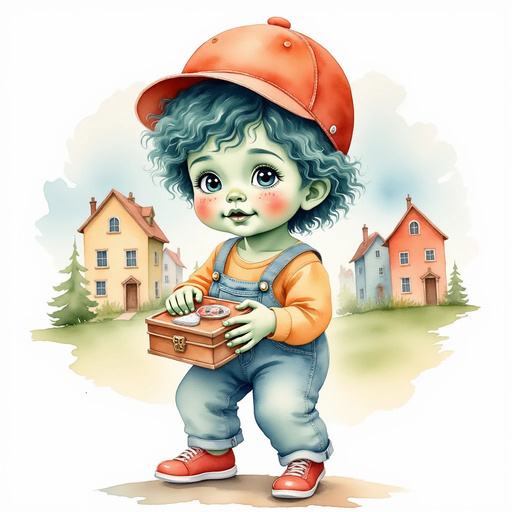 Zigzag Zander looks surprised as he holds the music box, and everything around him is silent. In the background, colorful houses look still, with no sounds.