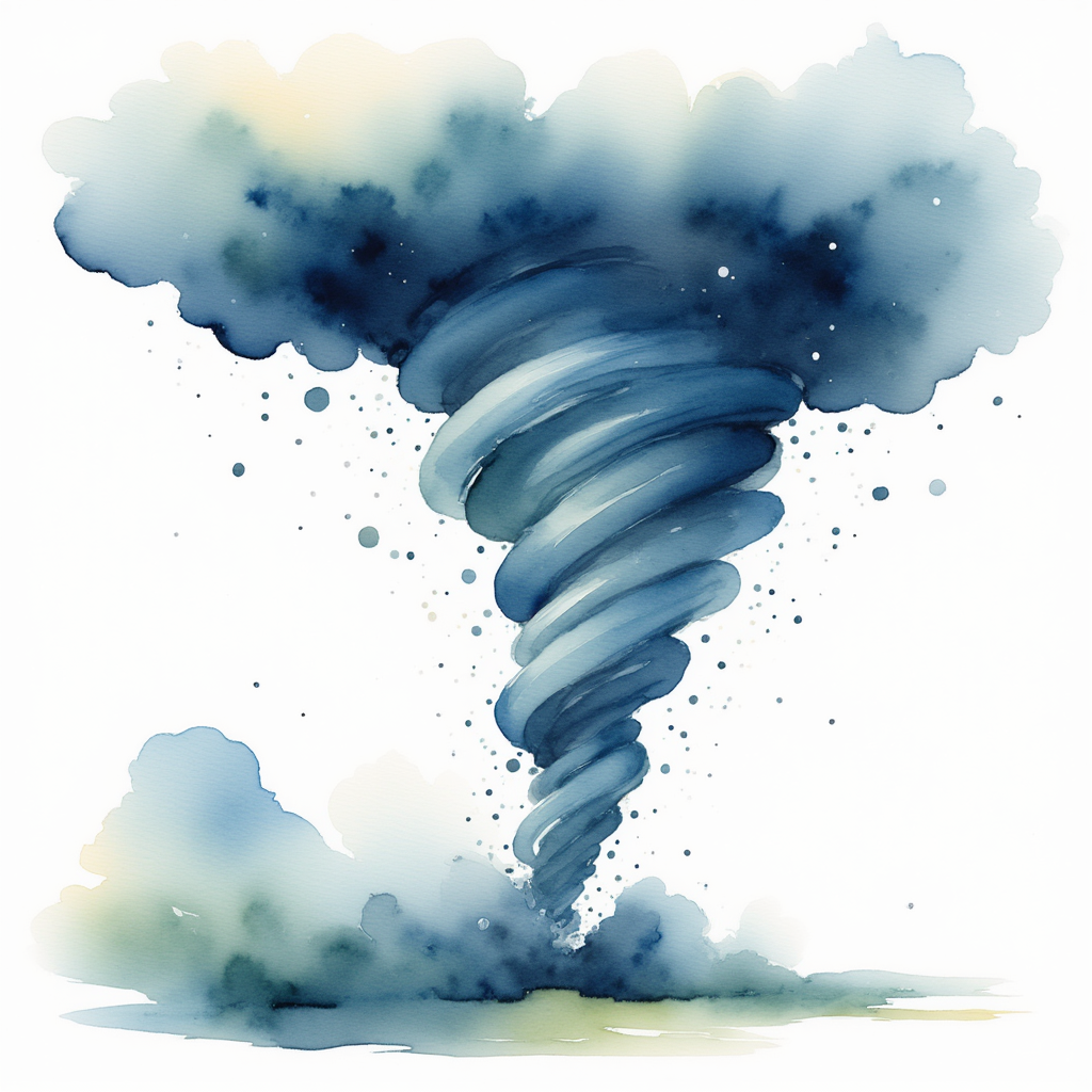 A tornado swirling