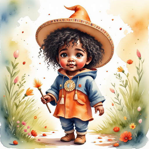 Zippy Zapata stands on a colorful garden path, holding his wand. In the background shimmering petals sparkle in the sunlight.