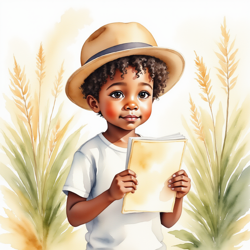 Michael reading the invitation with a look of excitement.