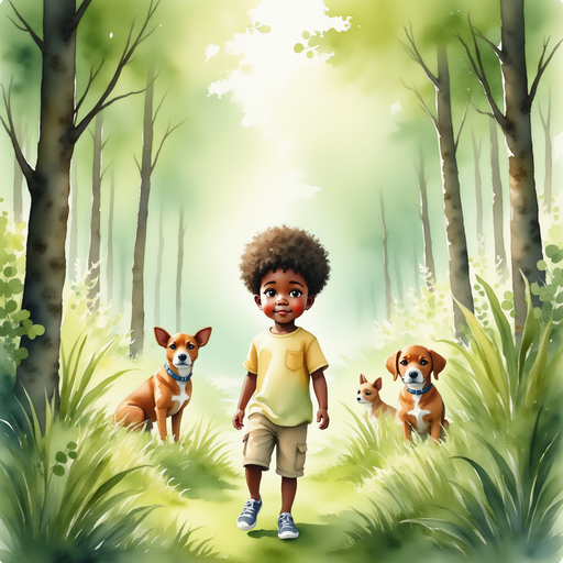 Michael leading his friends into the Forbidden Forest.