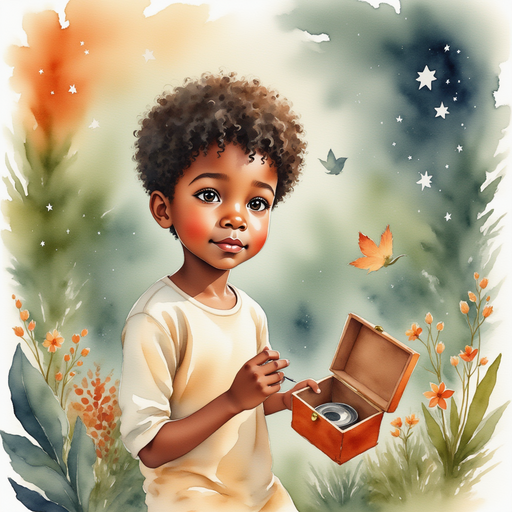 Michael holding the music box puzzle, looking intrigued.