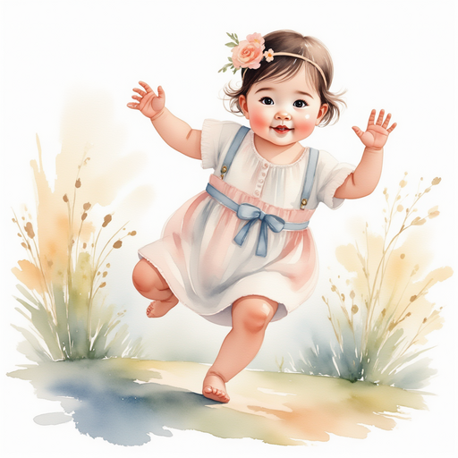 Grace tripping on her dress.