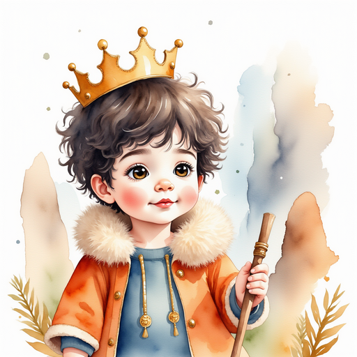 King Doodle Bum holds a wooden walking stick while looking at the tall cliff in front of him. In the background, drifting clouds over rugged rocks.
