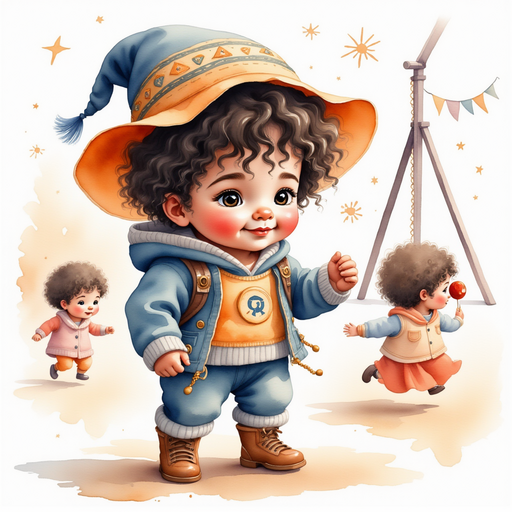 Show Zippy Zapata examining the lock with a thoughtful expression. In the background, children run around a swing set.