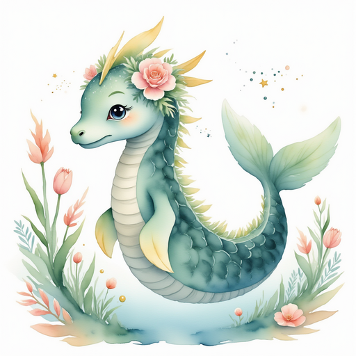 Nessie Sparkles shields Orla with her body, both pushing against heavy winds. In the background, bending grasses and bending flowers lean away from the wind.
