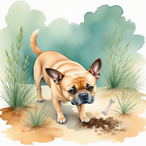 Milo digging in his backyard and finding a shiny, magical bone.