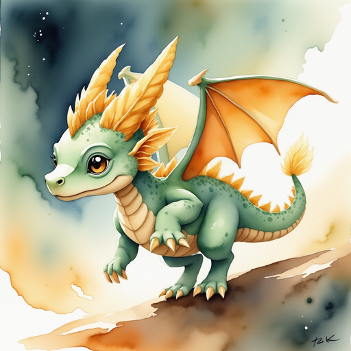 Ember Flare carefully balances on a slick rock, determined to continue despite the challenges. In the background shadows cast dancing shapes on the cave floor