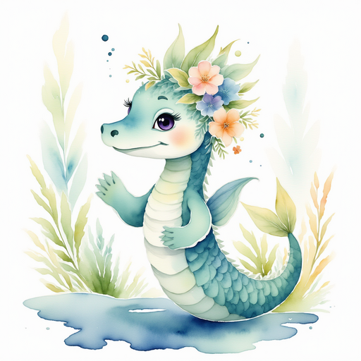 Nessie Sparkles waves a fin encouragingly In the background, wisps of steam twist around the benches.