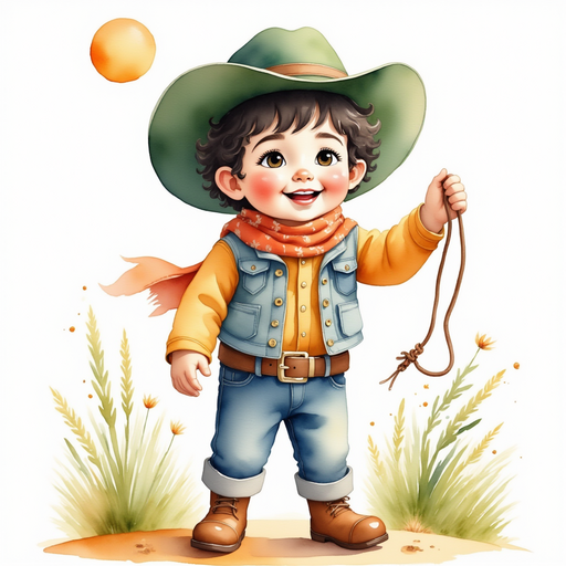 Cactus Cody holds his reins and smiles up at the sun. In the background, tall grass waves gently.