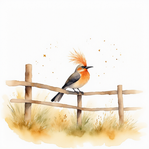 Old Sagefeather puffing up his feathers on a fence post a lonely wooden fence