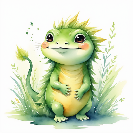 Blossom Sprout smiles wide, looking to the sky. In the background, singing streams sparkle in the light.