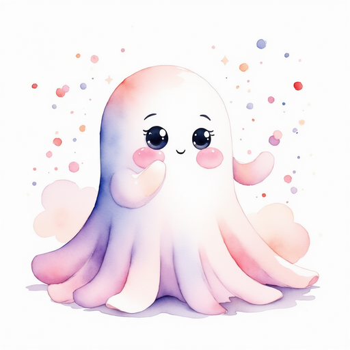 Glimmer Puff smiling encouragingly beside a peppermint gate. In the background, sweet confetti drifts through the air