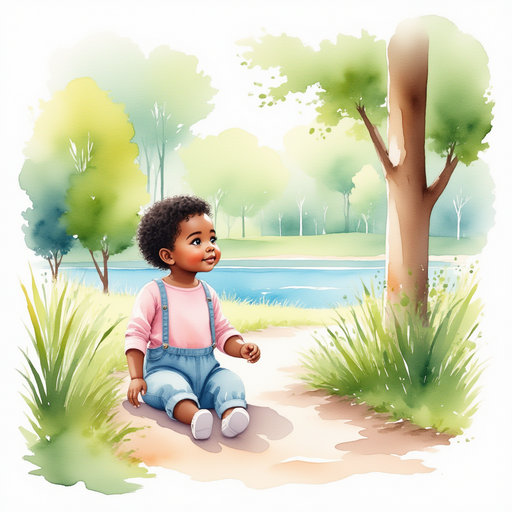 Ava drawing the park.