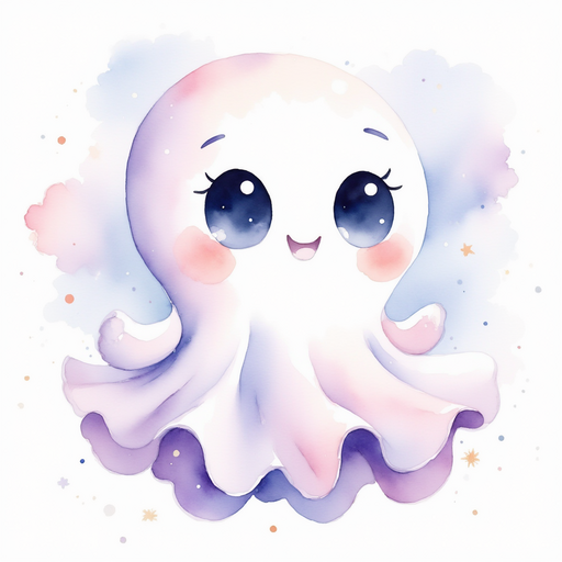 Glimmer Puff swirls happily, leaving shimmering sparkles behind her. In the background, puffy clouds drift across the sky