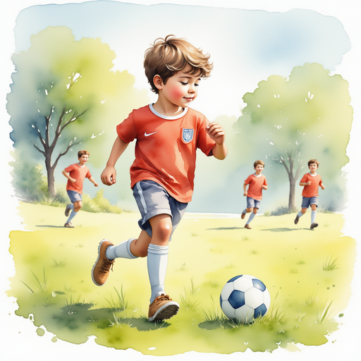 Diego interrupting his teammates during soccer practice.