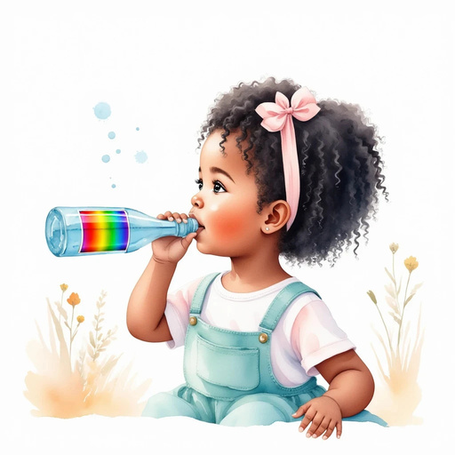 Ava is drinking from a bottle of water.