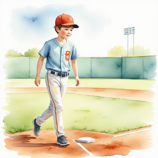 Lee stepping forward in a baseball field.