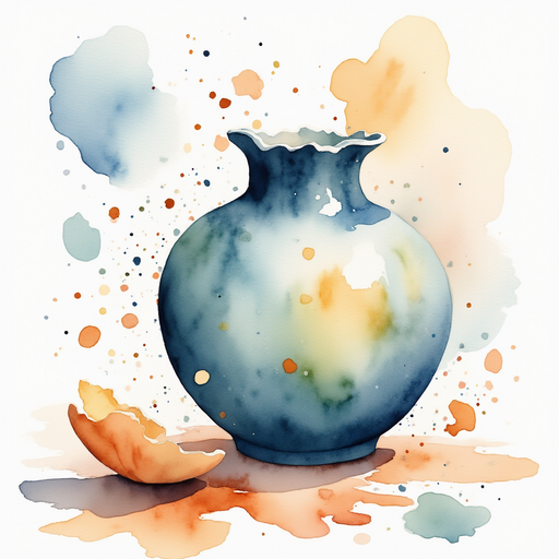 a shattered vase