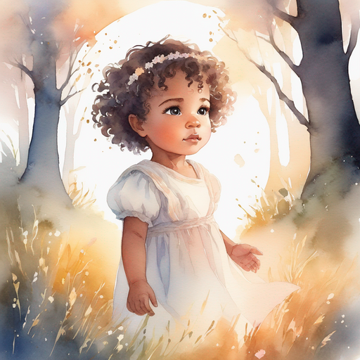 Glowing magical energy in an ancient etheral landscape Aset short curly hair glowing hands tears from her eyes