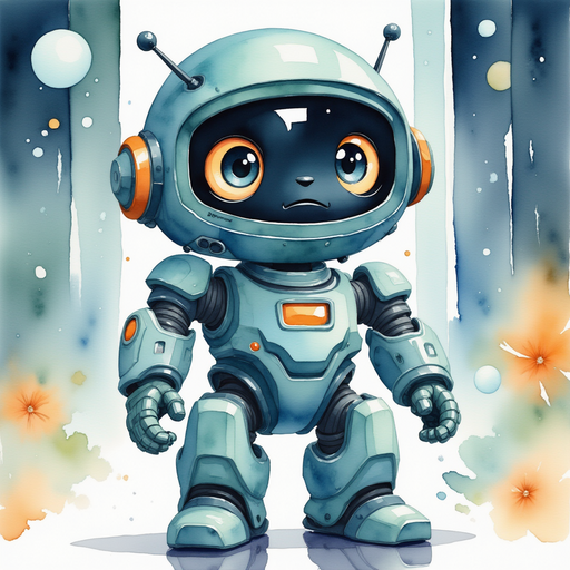 Blinky Sparx standing with a frustrated posture, hand on chin In the background bright overhead lights flicker