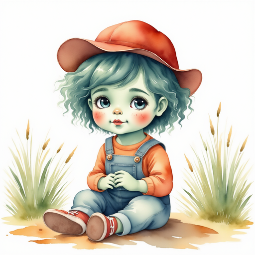 Zigzag Zander sits quietly with folded hands. In the background, tall grass moves gently in the breeze.