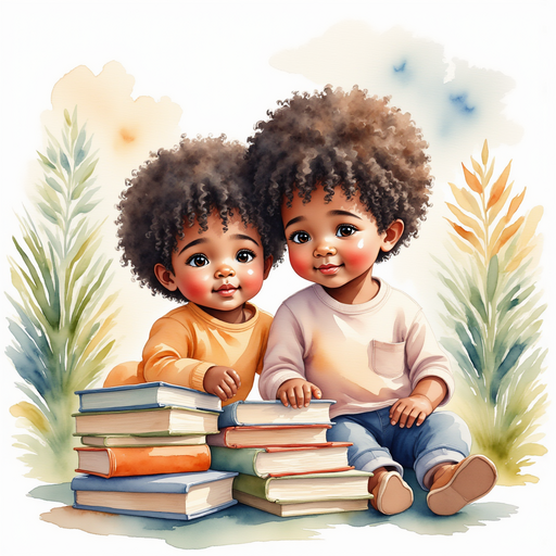 The silhouette of a mysterious object, a large framed book cover showcasing an illustration from their soon-to-be-published superhero story. In the background, a cozy library setting with children reading and exploring.