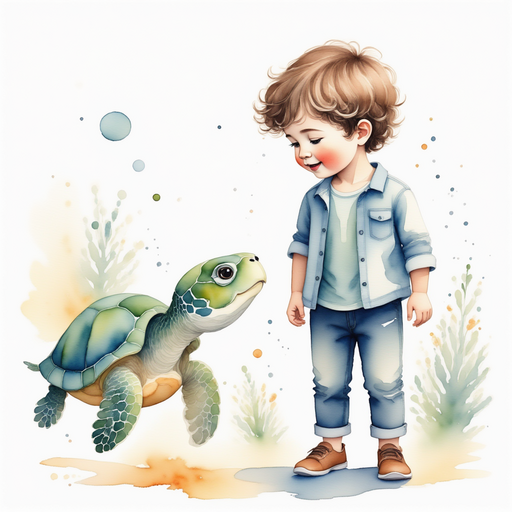 James talking softly to a turtle.