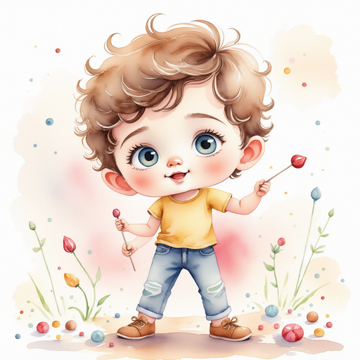 Diego resisting the temptation of candy