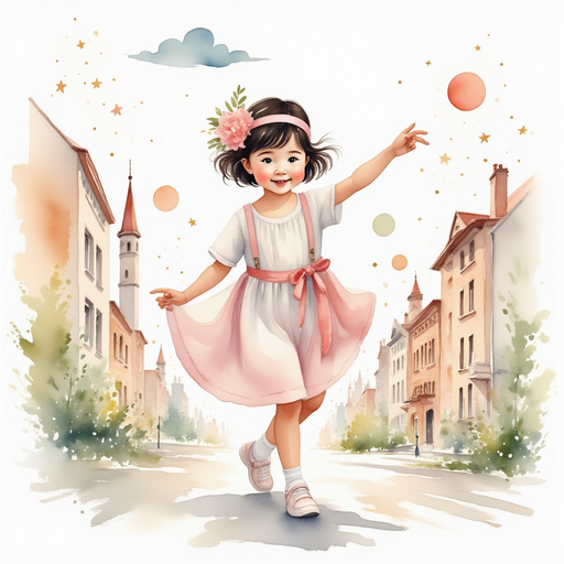 Grace dancing in different parts of the city.