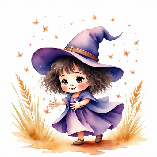 Willow Charms carefully reaches out to a line of fireflies. In the background, tall grass rustles under a gentle breeze.