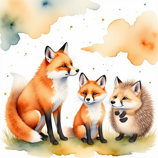 Depict a grand tapestry of clouds overhead, showing the forest and its joyful inhabitants. In the background, an excited and awe-struck crowd